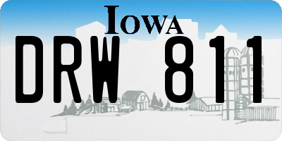 IA license plate DRW811