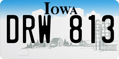 IA license plate DRW813