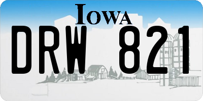 IA license plate DRW821