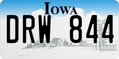 IA license plate DRW844