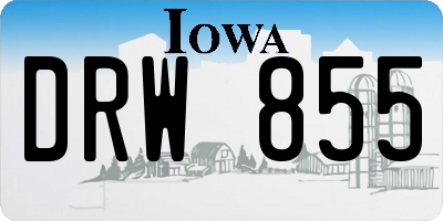 IA license plate DRW855