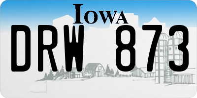 IA license plate DRW873