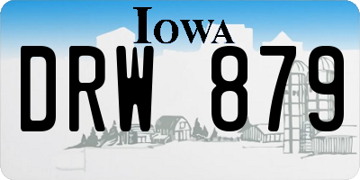 IA license plate DRW879