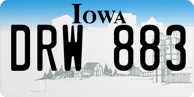 IA license plate DRW883