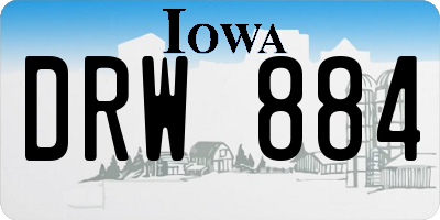 IA license plate DRW884