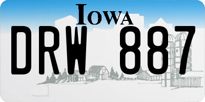 IA license plate DRW887