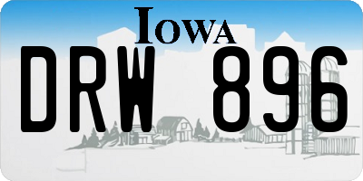 IA license plate DRW896