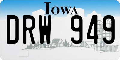 IA license plate DRW949