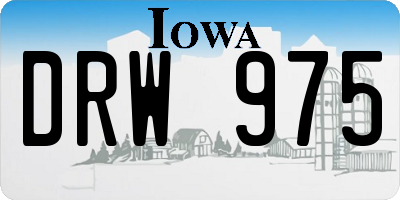 IA license plate DRW975