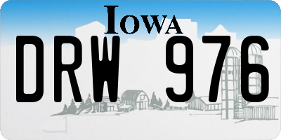IA license plate DRW976