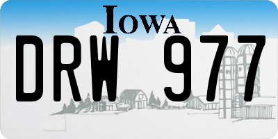 IA license plate DRW977