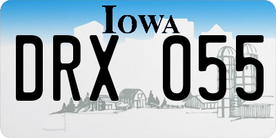 IA license plate DRX055
