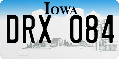 IA license plate DRX084
