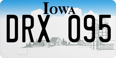IA license plate DRX095