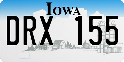 IA license plate DRX155