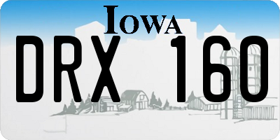 IA license plate DRX160