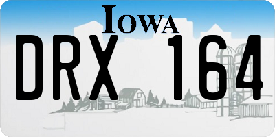 IA license plate DRX164