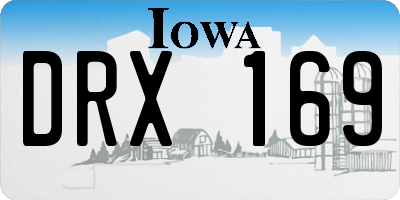 IA license plate DRX169
