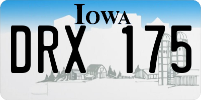 IA license plate DRX175
