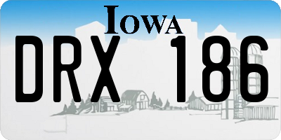 IA license plate DRX186