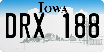 IA license plate DRX188