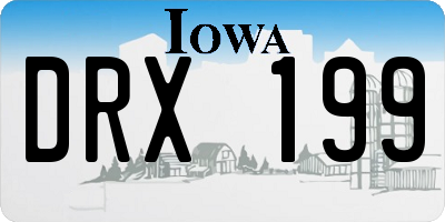 IA license plate DRX199