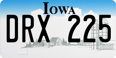 IA license plate DRX225