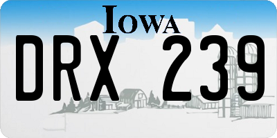 IA license plate DRX239