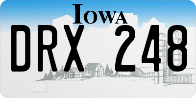 IA license plate DRX248