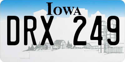 IA license plate DRX249