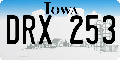 IA license plate DRX253