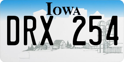 IA license plate DRX254