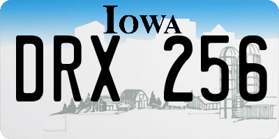 IA license plate DRX256