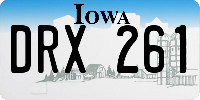 IA license plate DRX261