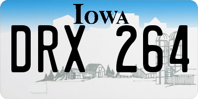 IA license plate DRX264