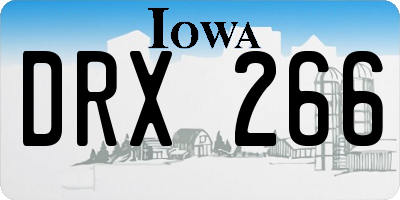 IA license plate DRX266