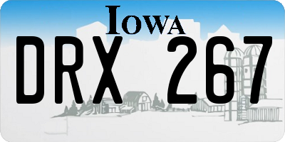 IA license plate DRX267