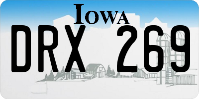 IA license plate DRX269