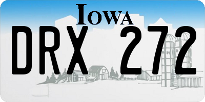 IA license plate DRX272