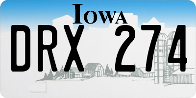 IA license plate DRX274