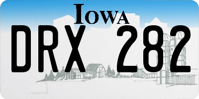 IA license plate DRX282