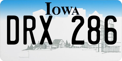 IA license plate DRX286