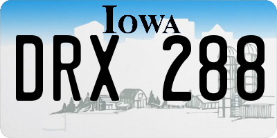 IA license plate DRX288