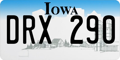 IA license plate DRX290