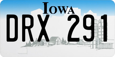 IA license plate DRX291