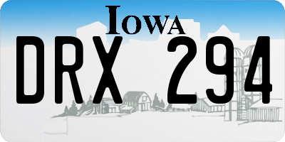 IA license plate DRX294