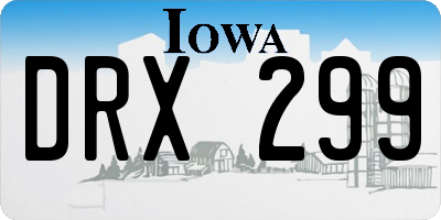 IA license plate DRX299