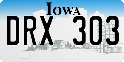 IA license plate DRX303