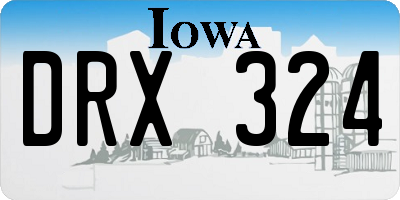 IA license plate DRX324