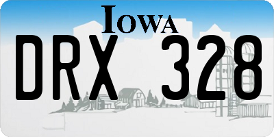 IA license plate DRX328